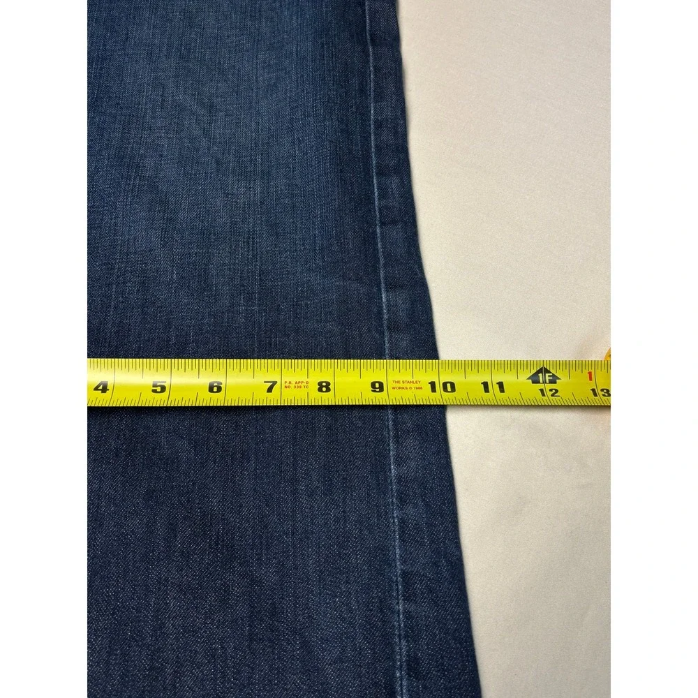 VTG True Religion Ricky Straight Leg Jeans Mens 42X34 Medium Wash Blue Made USA
